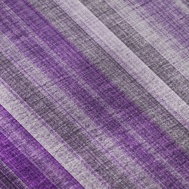 Premium Machine Washable Cerrito AMF543 Purple Rug, Rectangle 8' x 10'
