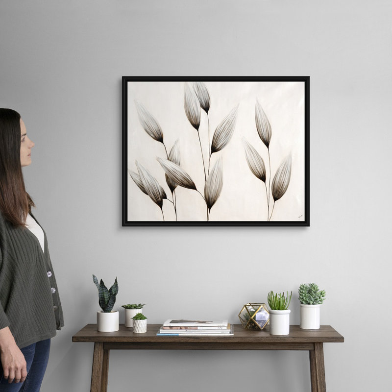 « Wheat Field II » par Sydney Edmunds-impression, H 18 po x l 22 po x P 1,75 po, Cadre noir