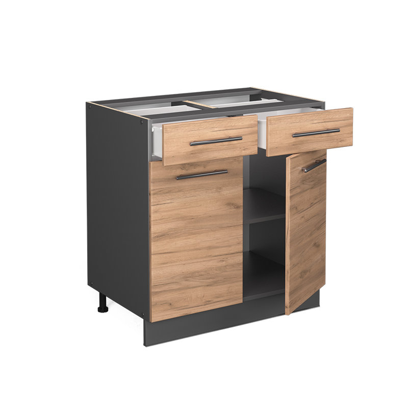 Fame 218 + front GKO_80 x 82 x 51.6, Brown/Grey
