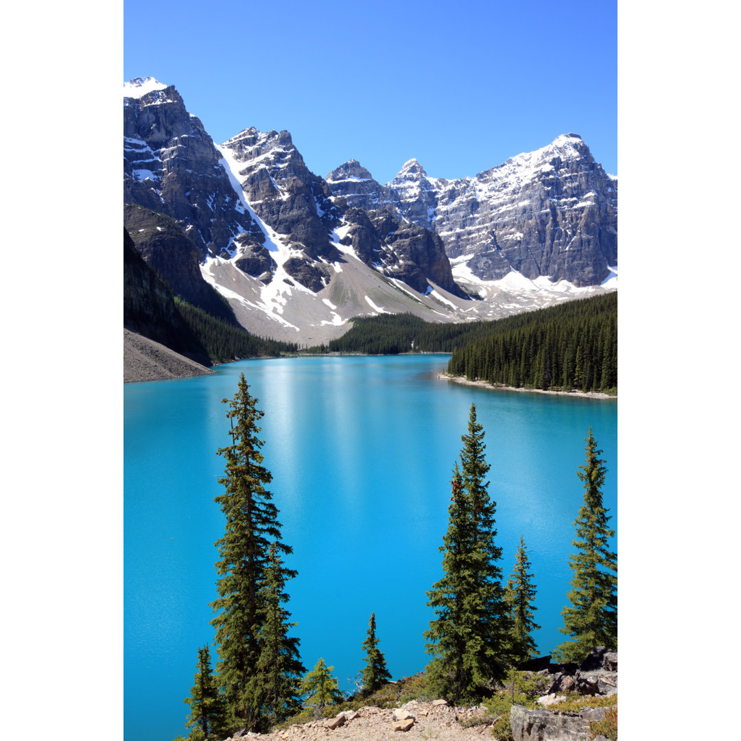 Blue Moraine Lake von Jeremy Edwards - Leinwanddrucke