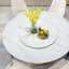 Table de salle à manger en fritté de 59,05 po avec plate-forme rotative ronde de 31,5 po pour 8 personnes, plateau élégant et tendance