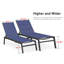 Chaise longue d'extérieur en métal avec table-89153793
