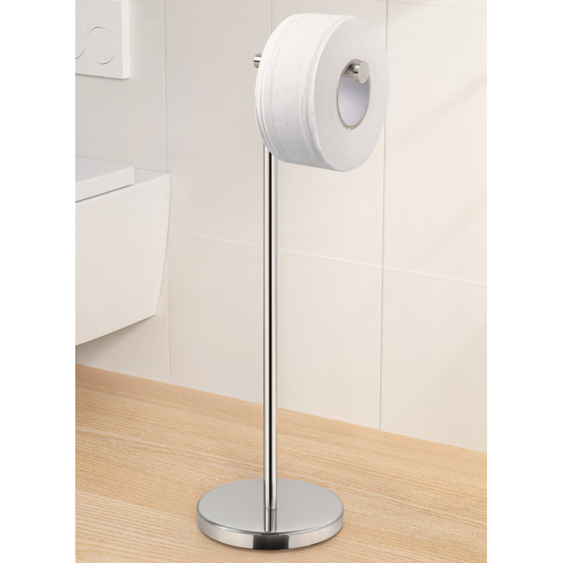 Porte-papier hygiénique sur pied, Nickel poli