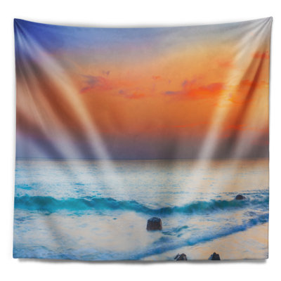 Photographie orange sunset panorama tapisserie
