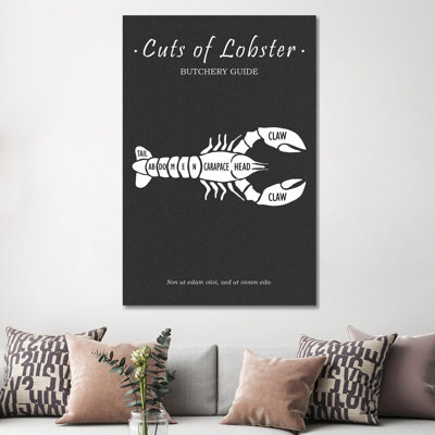 Butchery Lobster 1 Piece Wall Art on Canvas