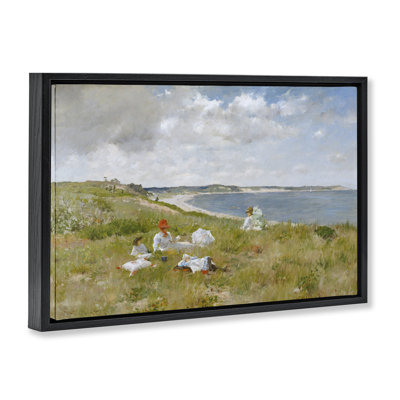 Clasical Idle Hours Painting Black Framed Floater Canvas by one1000paintings