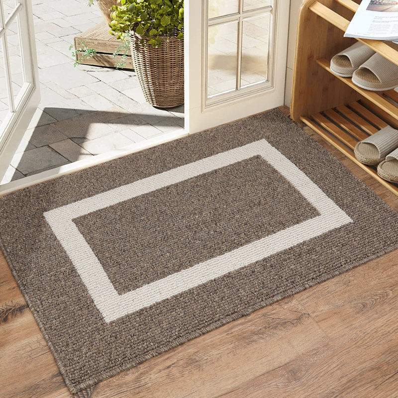 Tapis d'entrée antidérapant antidérapant Mccabe, Ensemble de 2, Brun, L 32 po x L 47 po