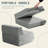 Folding Sofa Bed, 16lbs Convertible Sleeper Chair with Removable Back Pillow & Handle, Portable Fold Out Chair Bed Comfy Floor Sofa Lounge for Living Room, Bedroom, Single, Light Grey-2103331430