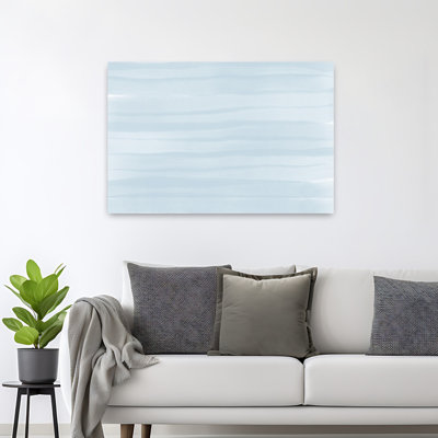 Tranquil Horizons Abstract Contemporary Minimalist Fish Coastal Ocean Wall Art