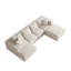 Ensemble de canapé modulaire rembourré en chenille moderne en forme de L avec 6 coussins pour le salon et la chambre à coucher-886117830