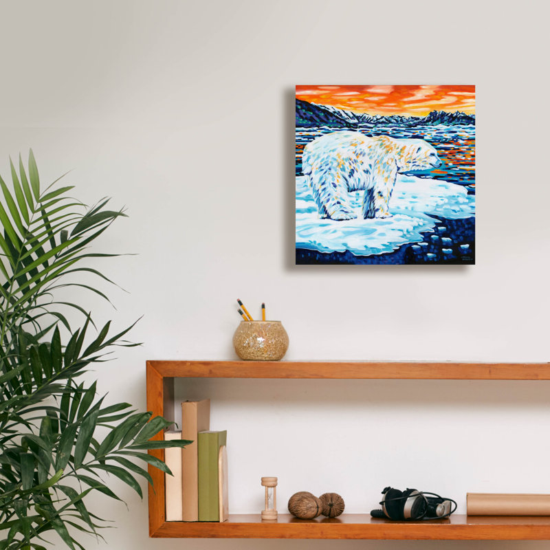 «Plongeon arctique» par Carolee Vitaletti, H 12 po x l 12 po x P 0,75 po