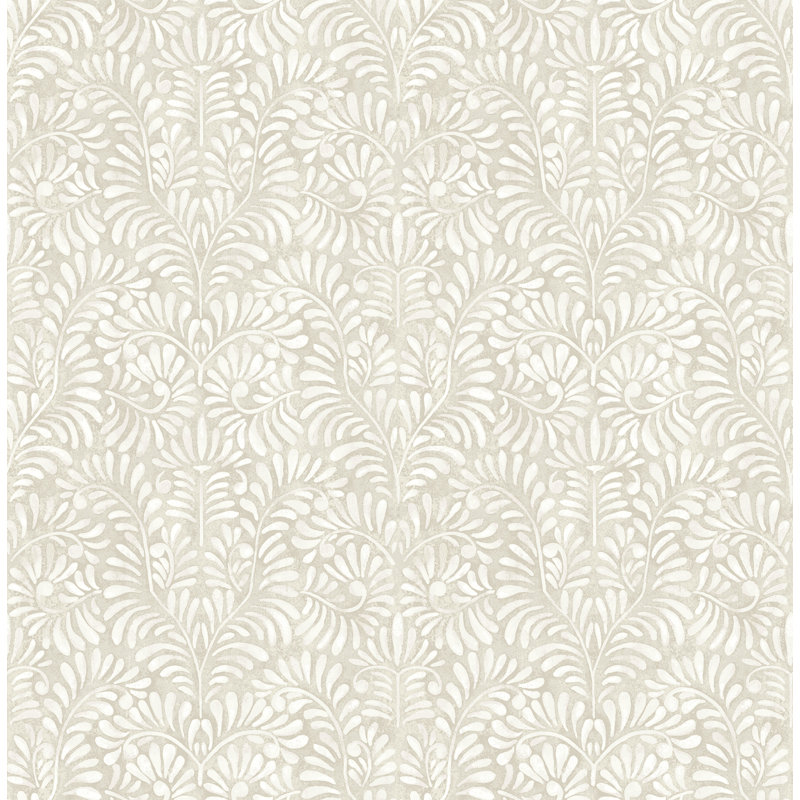Floral Wallpaper Double Roll, Brown