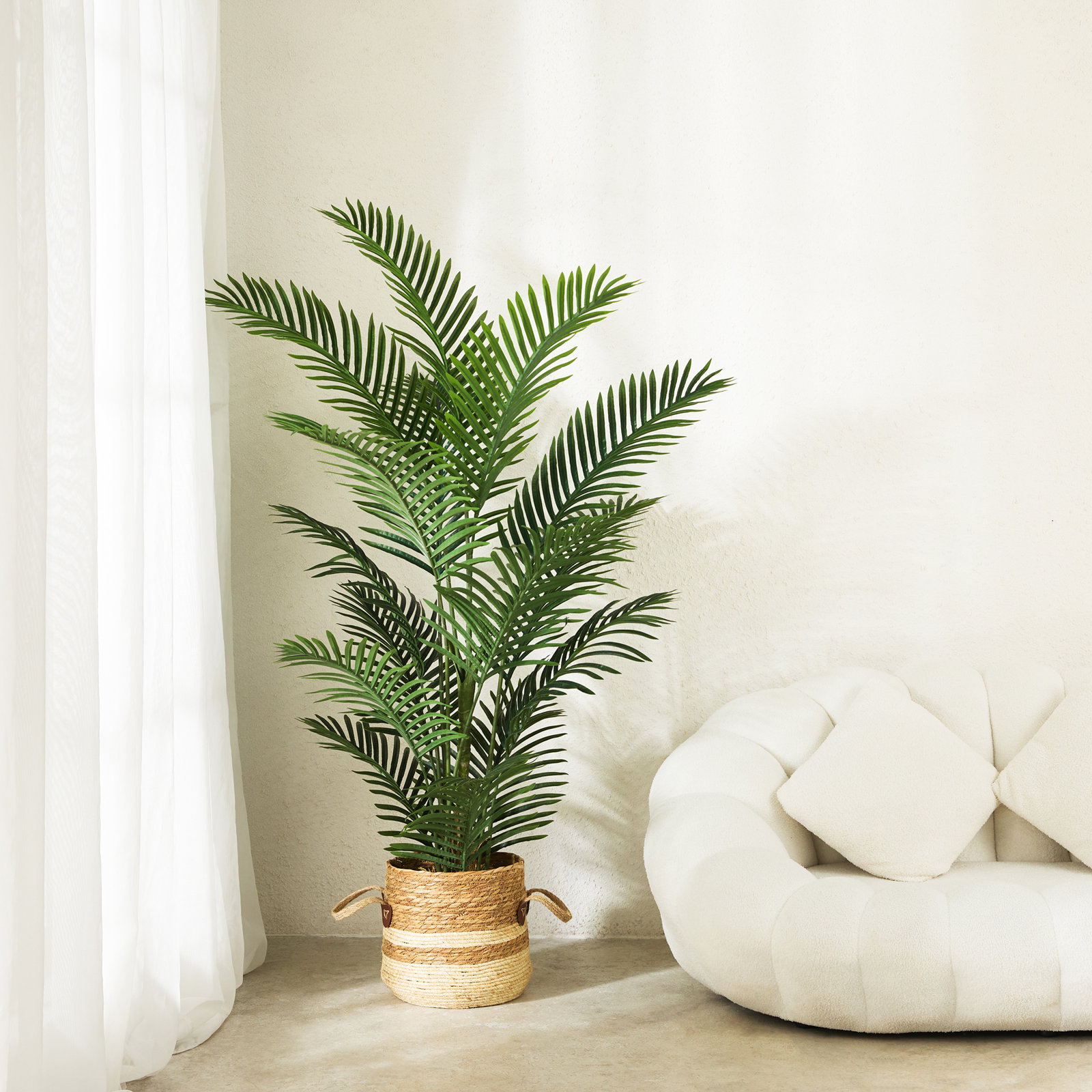 Adcock Palm Tree in Pot, 60" H x 22" W x 22" D, 2