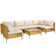 Patio 7-Piece PE Wicker Sectional Conversation Set