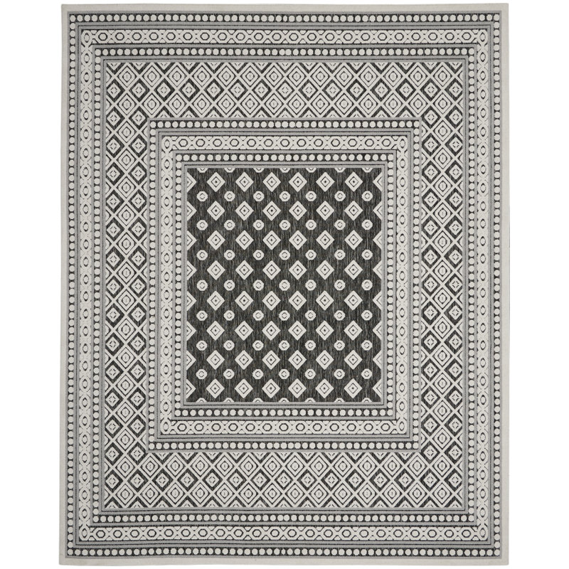 Tapis gris moderne Romelia, Rectangle 7 pi 10 po x 9 pi 10 po