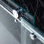 Portes de douche coulissantes simples sans cadre l 45,5 à 48 po x H 76 po avec verre trempé transparent de 3/8 po (10 mm), système de fermeture en douceur et film antidéflagrant-110974475