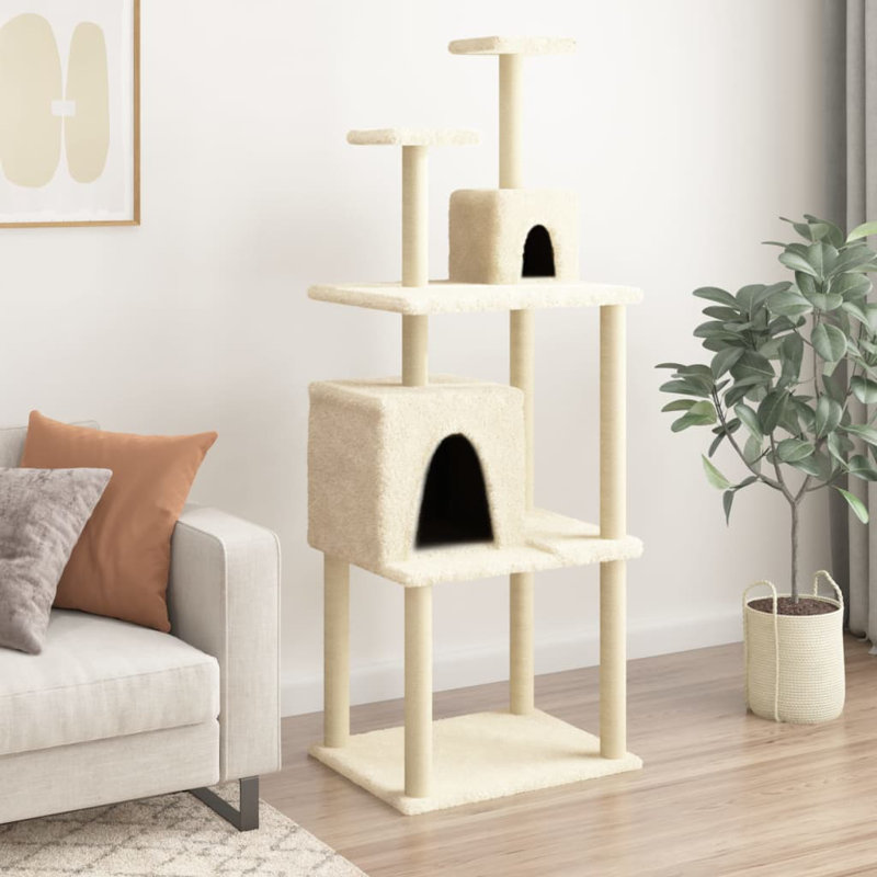 Memphis 167cm H Cat Tree, Cream