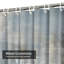 Rideau de douche gris avec 12 crochets-890333839