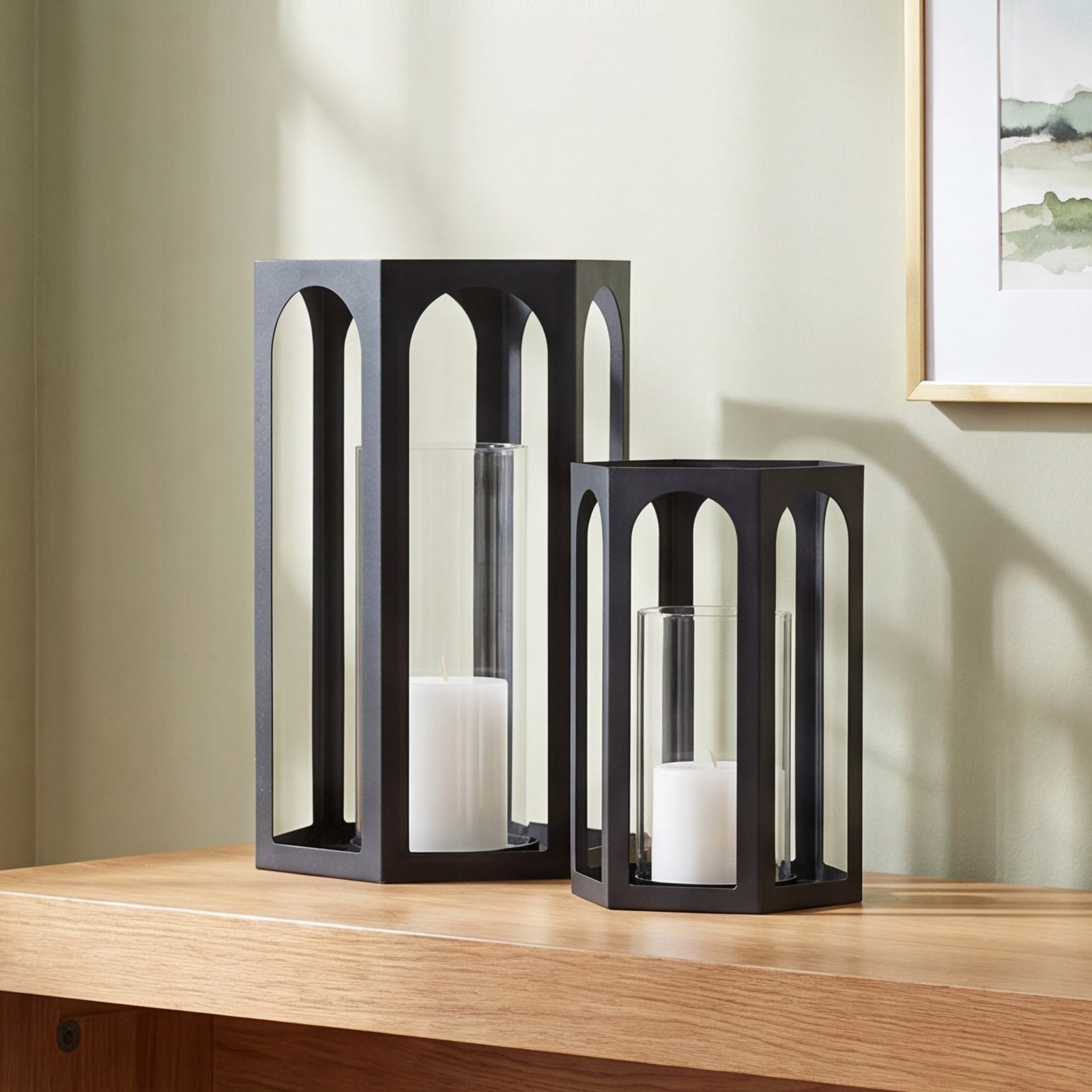 2-Piece Lantern Candle Holder Set