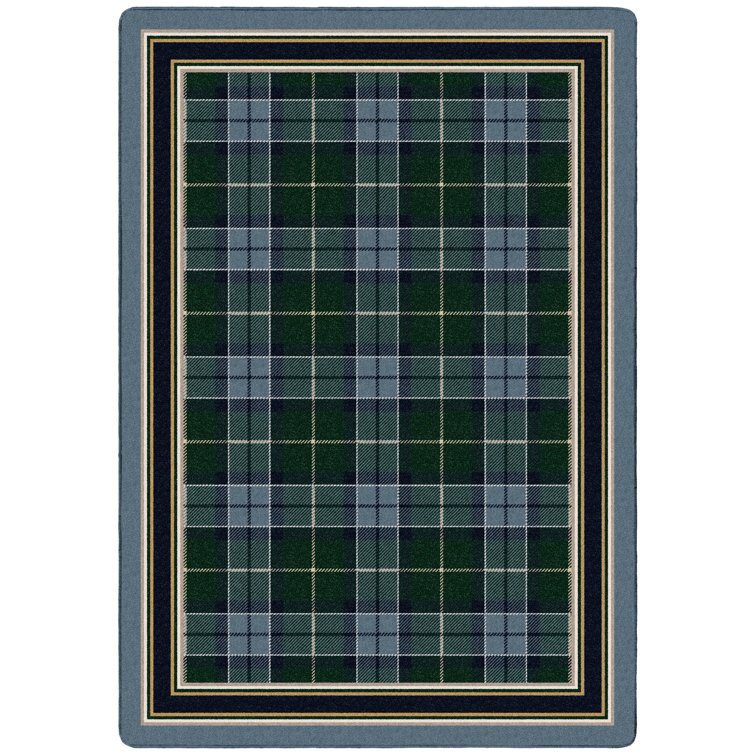 Alminus Signature Magee Tartan Lapis Plaid Area Rug