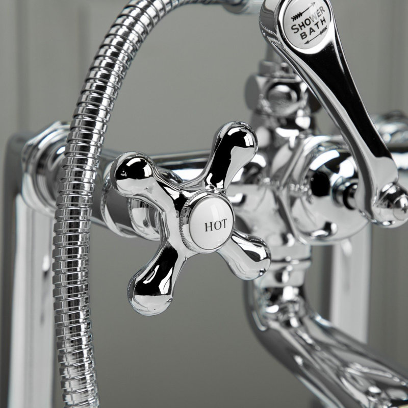 Deck Tub Spout with Diverter, Chrome