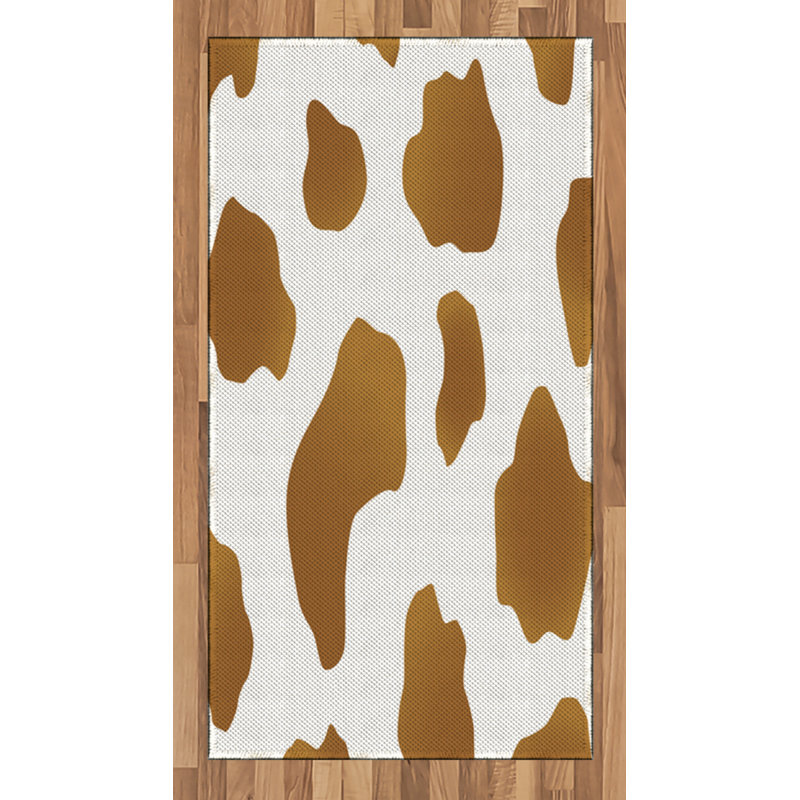 Cow Print High Density Long Fiber Poly Threads Decorative Area Rug Carpet, Rectangle 2'7" x 5'