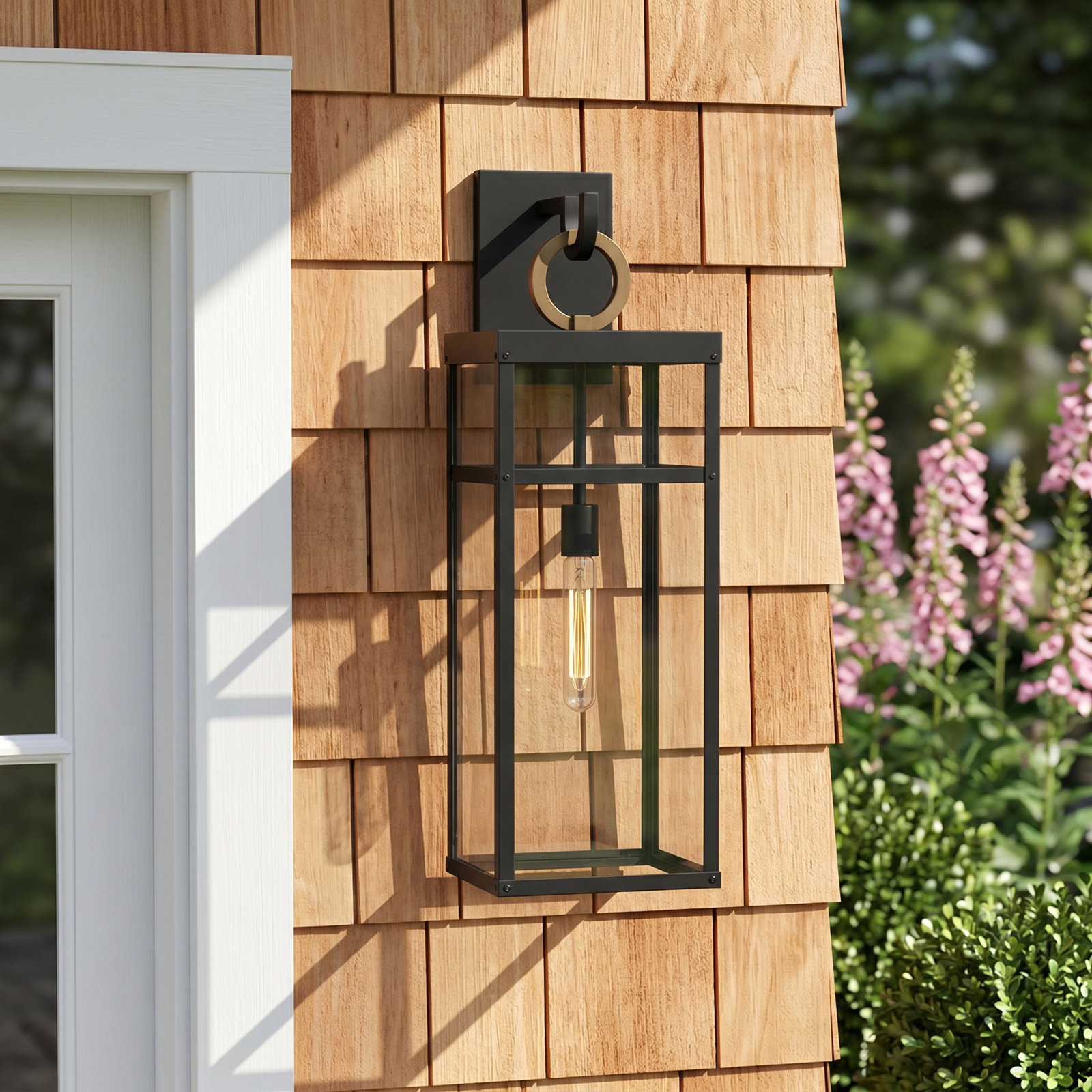 Amelia Outdoor Wall Lantern, 29" H x 9.5" W x 10.75" D