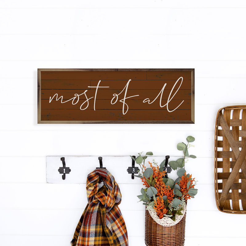 Set Most Of All Framed On Wood Textual Art: typography wall art