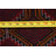 Tapis de couloir rouge en laine noué à la main de conception unique 2 pi 11 po x 5 pi 6 po One Age