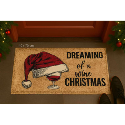 Paillasson en PVC durable pour Noël, 15,7 po x 27,6 po | Matériau 100% PVC, antidérapant | Conception festive des Fêtes, parfaite pour une utilisation intérieure et extérieure, facile à nettoyer, ajoute de la joie à votre entrée de maison