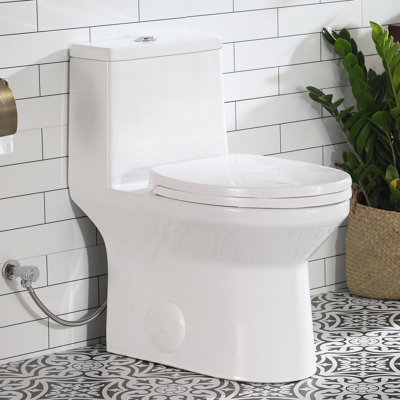 Horow 1.28 Gpf Elongated Chair-height Floor-mounted Close Coupled Toilet With Seat