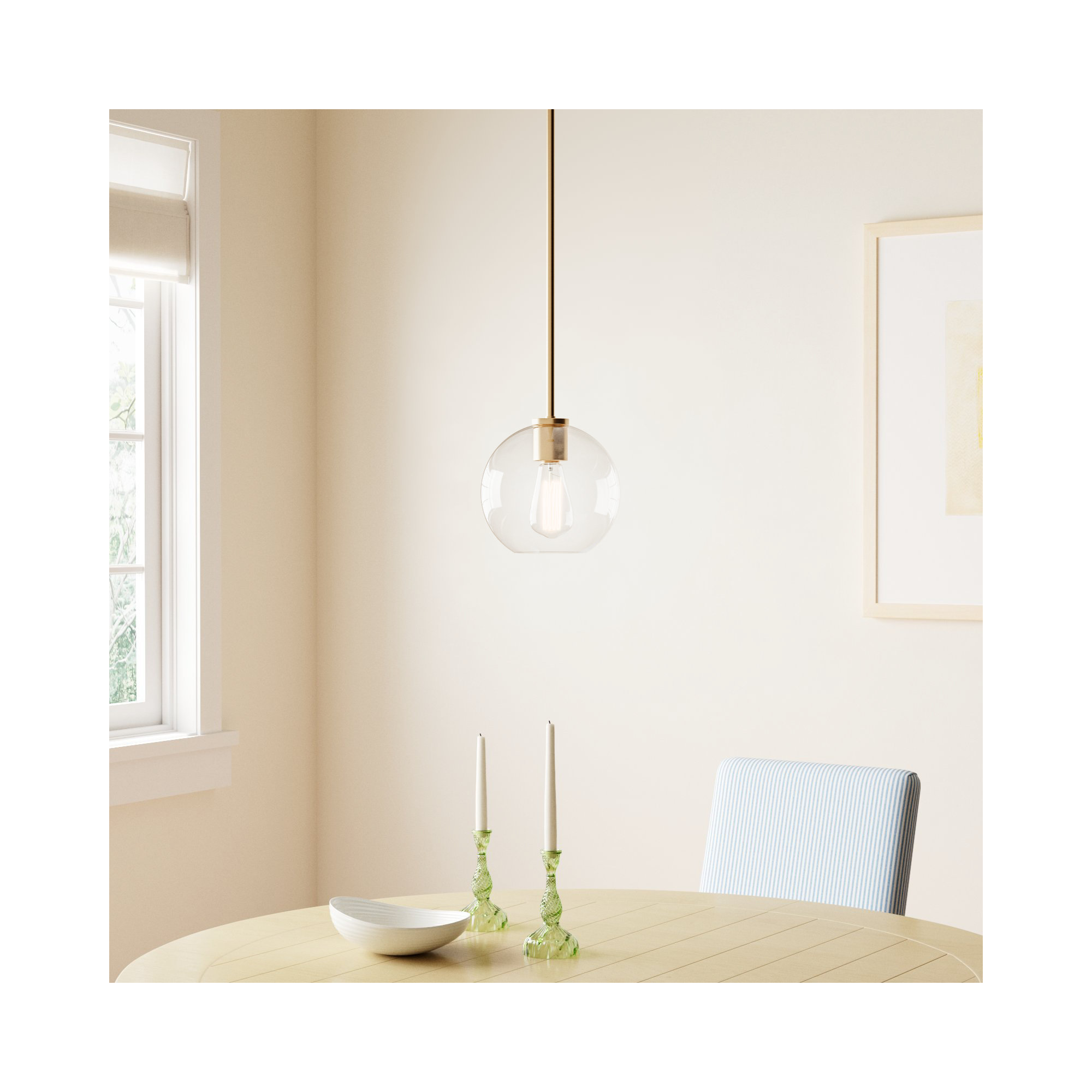 Childerley 1 - Light Single Globe Pendant, Gold