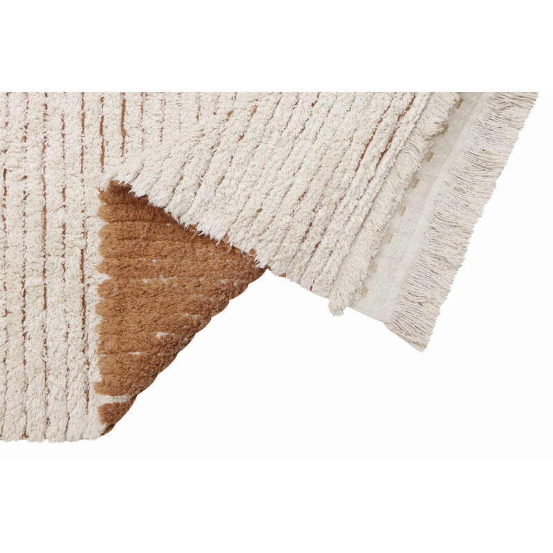 Reversible Washable Rug Duetto Toffee, Rectangle 5'7" x 8'