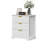 Modern Fluted 23.6" W 3-Drawer Nightstand with Charging Station（Set of 2）-2037515386