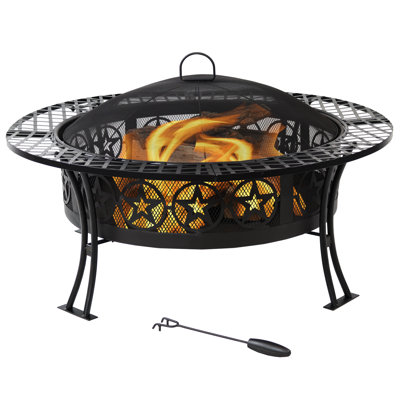 Kayden Bowl Steel Wood Burning Fire Pit
