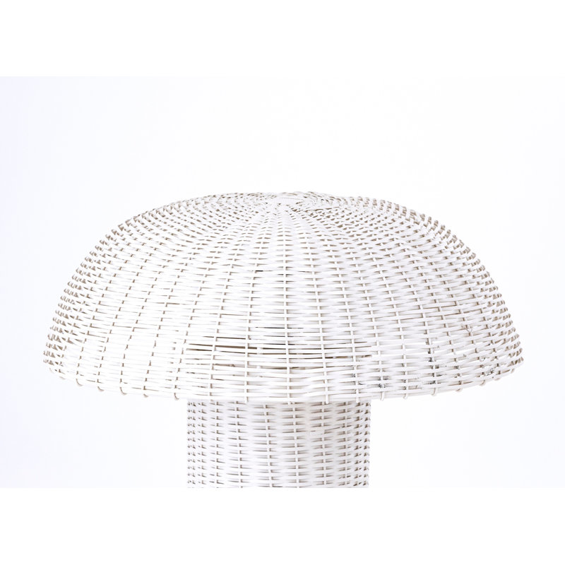 Grande lampe en fer blanc, H 13 po x l 14 po x P 14 po
