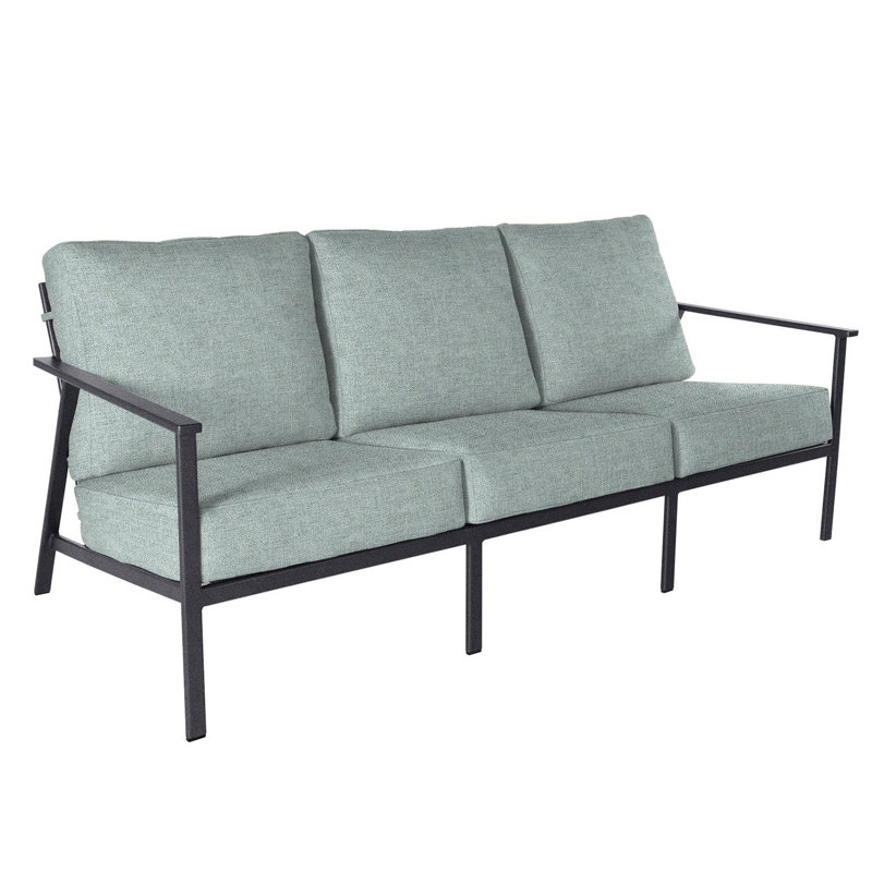 Marin Outdoor 3 - Seat Patio Sofa, Cast Lagoon, Graphite