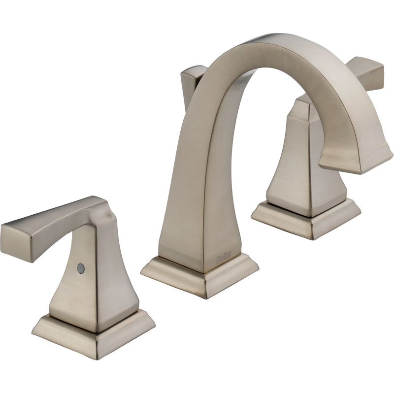 Dryden Widespread Bathroom Faucet with Drain Assembly, Brilliance Stainless