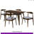47.2" Rectangular Dining Set with 4 Chairs,Faux Wood Tabletop, 300LBS Capacity-699265389
