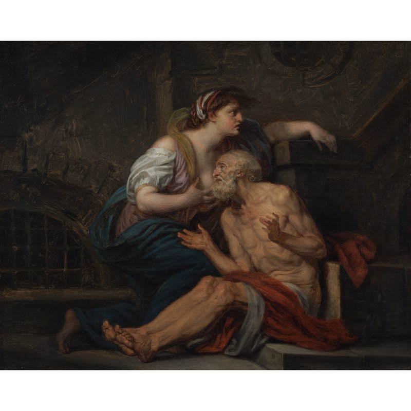 Cimon et Pero; «Roman Charity» (vers 1767), H 26 po x l 31 po