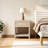 21.7'' H Modern Wood Nightstand with Drawer and Open Shelf
