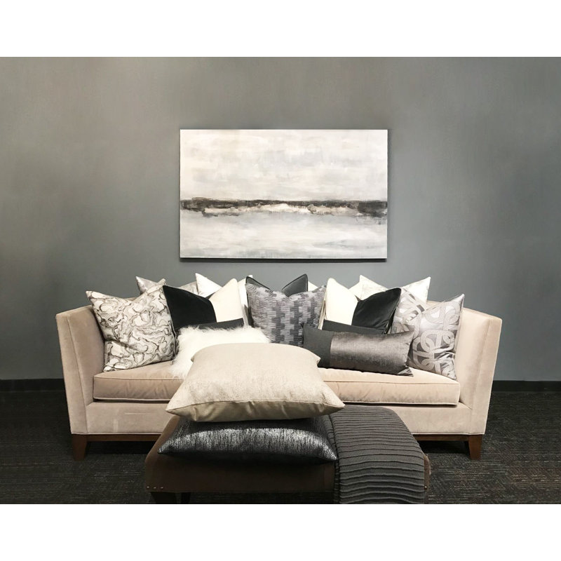 Wrap Shibar Feather Reversible Throw Pillow, 12" x 26" 