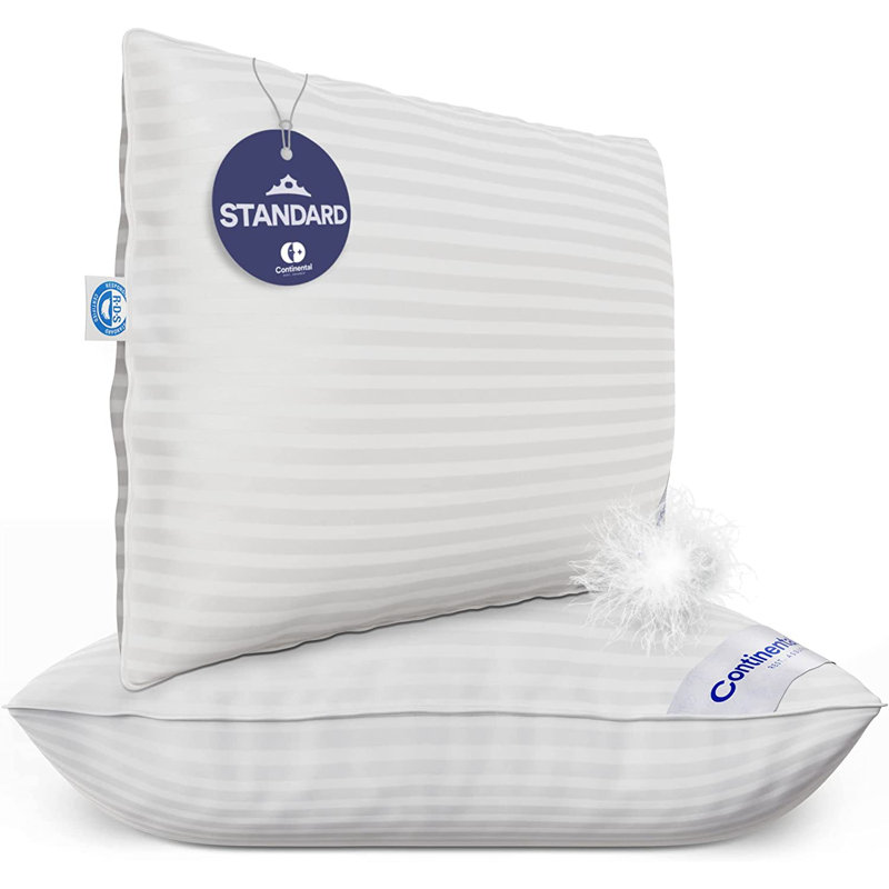 Superior Down 700 Fill Power Hungarian White Goose Down Pillow, 2 Pack, Standard, Soft