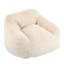 Fauteuil d'intérieur de style fauteuil beige, silhouette structurée, grand soutien, rembourrage en mousse personnalisé, idéal pour les petits appartements en mousse déchiquetée adaptative, matériau doux, favorise l'assise, convient