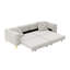 Canapé-lit convertible 3-en-1 de 97,7 po, canapé-lit coulissant à siège profond de 28,4 po, canapé moderne capitonné à boutons, canapé 4 places avec repose-pieds mobile pour appartement, bureau, chambre à coucher, gris clair