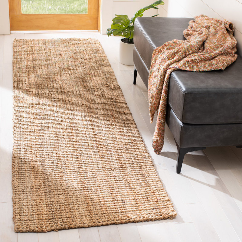 Natural Handwoven Jute Runner Rug 2'3" x 10'