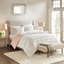 Couette blanche en fausse fourrure de vison pour lit simple/twin XL - Luxe avec rembourrage et revers doux en fourrure longue - Bordure de 5 cm