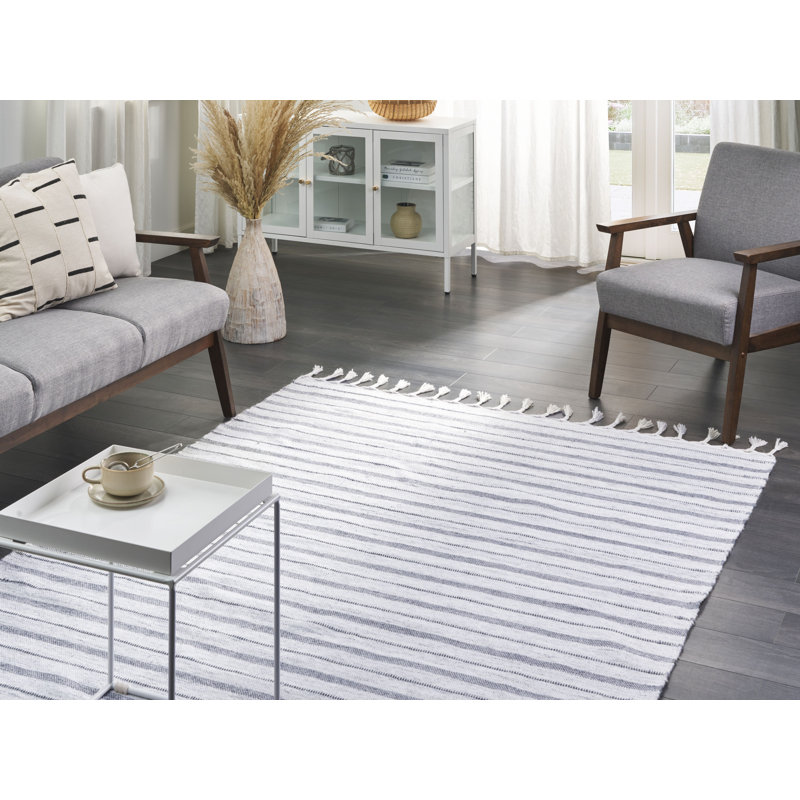 Layhill Rectangle Striped Hand Woven Area Rug, Rectangle 160 x 230cm