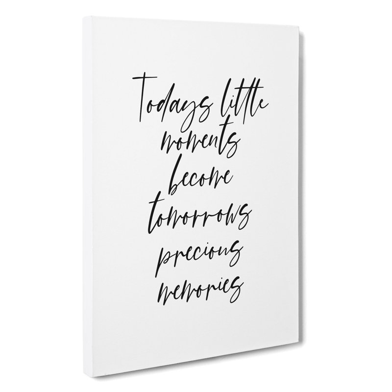 Todays Little Moments - Wrapped Canvas Print, 76cm H x 50cm W x 3cm D