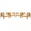 Ensemble de fauteuils club d'extérieur en bois d'acacia durable avec coussins confortables pour la détente dans le patio et le jardin